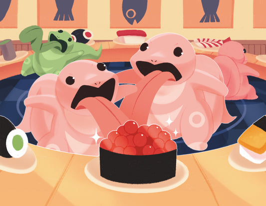 Lickitung Sushi Print