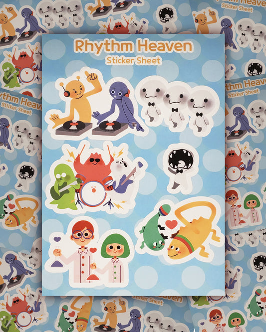 Rhythm Heaven Sticker Sheet
