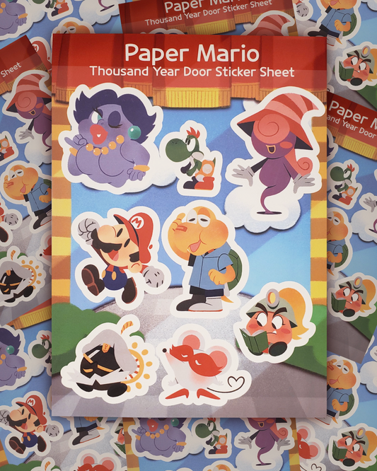 Paper Mario TTYD Sticker Sheet