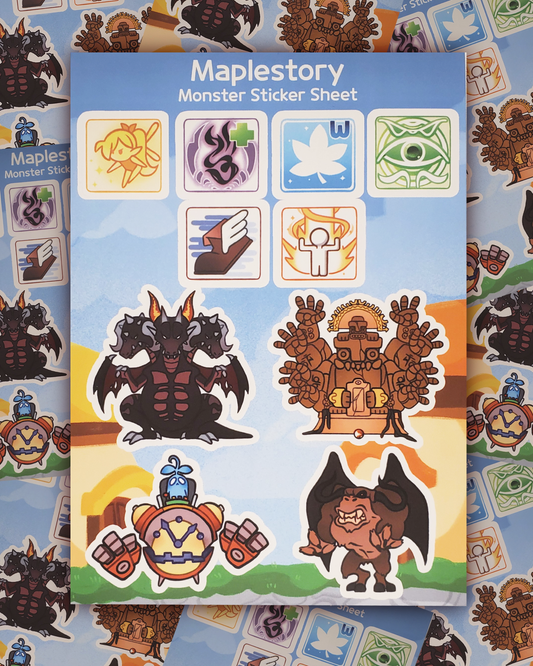 Maplestory Boss Monsters Sticker Sheet