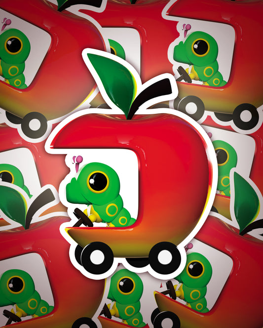 Caterpie Apple Car Sticker