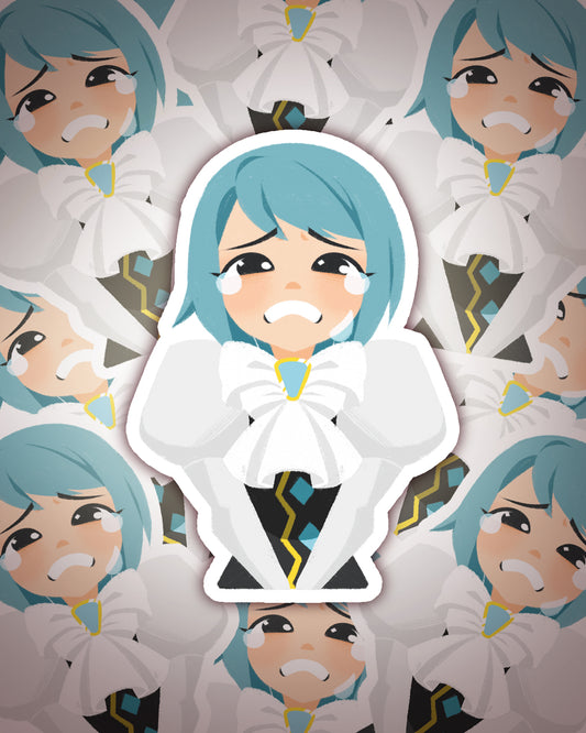 Crying Franziska Sticker