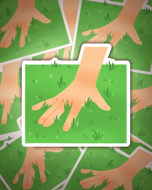 Touch Grass Sticker