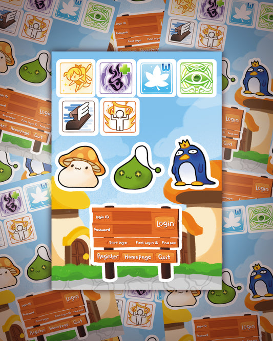 MS Basic Monster Sticker Sheet