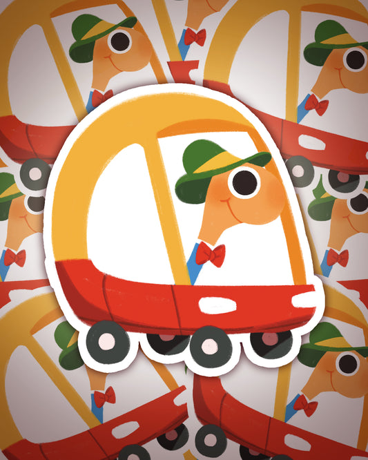 Lowly Worm Car Sticker