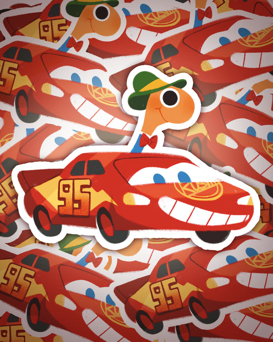 Kachow Worm Sticker